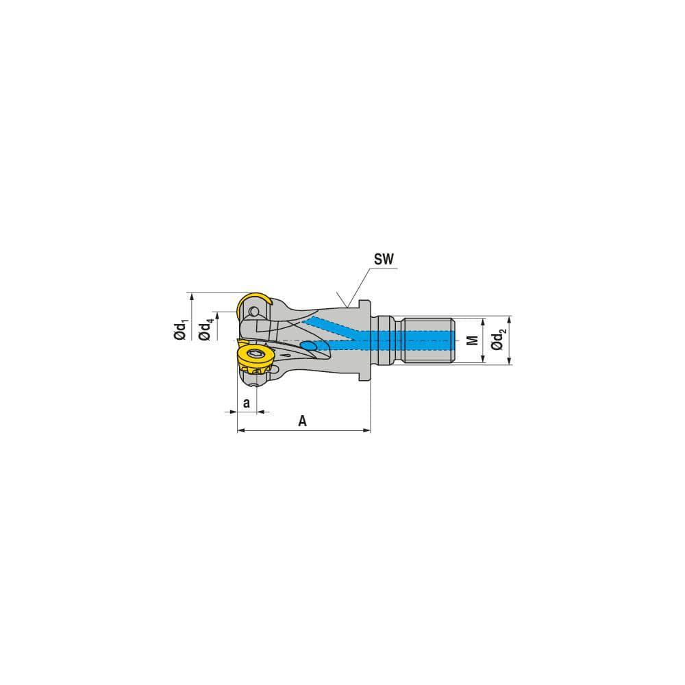 Indexable Copy End Mills; Maximum Depth Of Cut: 6.00 mm; Shank Type: Modular; Toolholder Style: G251; Shank Diameter (Inch): 12.5000; Shank Diameter (mm): 12.5000; Maximum Ramping Angle: 6  ™; Compatible Insert Style: RP.X; Compatible Insert Size Code: RP