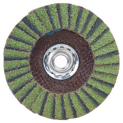 ‎6″ × 1/4″ × 5/8″-11 Neon R766 Flap Disc Type 27 Flat 40 Grit - Caliber Tooling