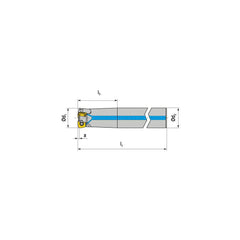 Indexable High-Feed End Mill: 35 mm Cut Dia, 32 mm Cylindrical Shank Uses 3 XOLX Inserts, 2 mm Max Depth, 250 mm OAL, Through Coolant