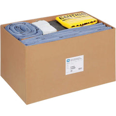 Spill Kits; Kit Type: Universal Spill Kit; Container Type: Box; Absorption Capacity: 76 gal; Capacity per Kit (Gal.): 76 gal; Includes: 1 - Instructions; 31 - Ext. Dia. 3″ X 48″ L Pig Blue Absorbent Sock; 15 - 36″ W X 60″ H Polyethylene Disposal Bags