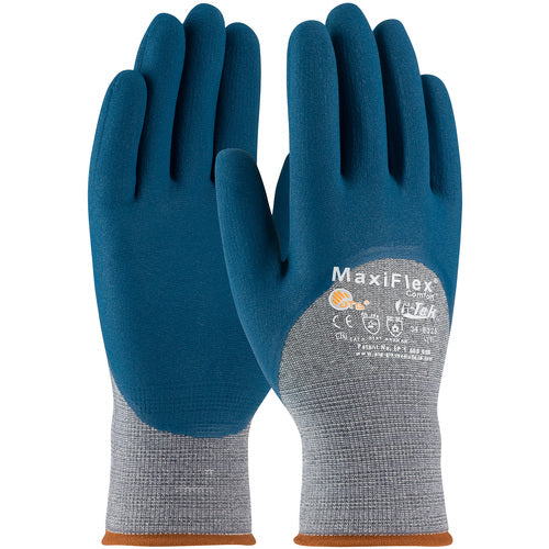 ‎34-9025/XL MaxiFlex Seamless Knits - MaxiFlex Comfort - 13G Gry Cotton/ Nylon/Lycra - 3/4 MFoam Nitrile - Exact Industrial Supply