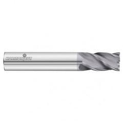 25mm Dia. x 100mm Overall Length 4-Flute 2mm C/R Solid Carbide SE End Mill-Round Shank-Center Cut-FC18 - Caliber Tooling