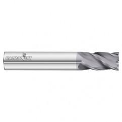 12mm Dia. x 63mm Overall Length 4-Flute 2mm C/R Solid Carbide SE End Mill-Round Shank-Center Cut-FC18 - Caliber Tooling