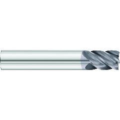 1 x 1 x 4-1/4 x 7 OAL Square 5 Flute Carbide End Mill - Round Shank-AlCrN Coated - Caliber Tooling