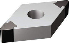 Sandvik Coromant - DNGA433 Grade 7025 CBN Turning Insert - Uncoated, 55° Diamond, 1/2" Inscr Circle, 3/16" Thick, 3/64" Corner Radius - Caliber Tooling