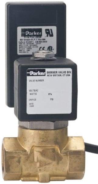 Parker - 1/4" Port, 2 Way, Timer Drain Valve, Brass Solenoid Valve - Normally Closed, FKM Seal - Caliber Tooling