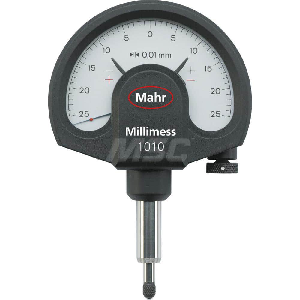 Mahr - Dial Comparator Gages; Dial Graduation (Decimal Inch): 0.000500 ; Dial Graduation (mm): 1.0000 ; Dial Graduation (micro m): 0.01 ; Accuracy (micro m): 7 (Ge); 8 (Gges); 4 (Gt) ; Accuracy (Decimal Inch): 0.000350 ; Maximum Measurement (Decimal Inch - Exact Industrial Supply