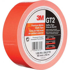 3M - 50m x 48mm x 11 mil Fluorescent Orange Cotton Cloth Gaffers Tape - Caliber Tooling