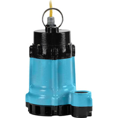 Sump Sewage & Effluent Pump: Manual, 1/2 hp, 10.5A, 115V 1-1/2″ Outlet, Cast Iron Housing