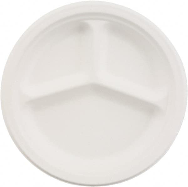 Chinet - Chinet 10-1/4" 3 Compartment Paper Plate - White - Caliber Tooling