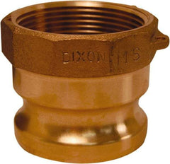 Dixon Valve & Coupling - 3" Brass Cam & Groove Suction & Discharge Hose Male Adapter Female NPT Thread - Part A, 3" Thread, 125 Max psi - Caliber Tooling