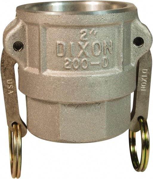 Dixon Valve & Coupling - 5" Aluminum Cam & Groove Suction & Discharge Hose Female Coupler Female NPT Thread - Part D, 5" Thread, 75 Max psi - Caliber Tooling