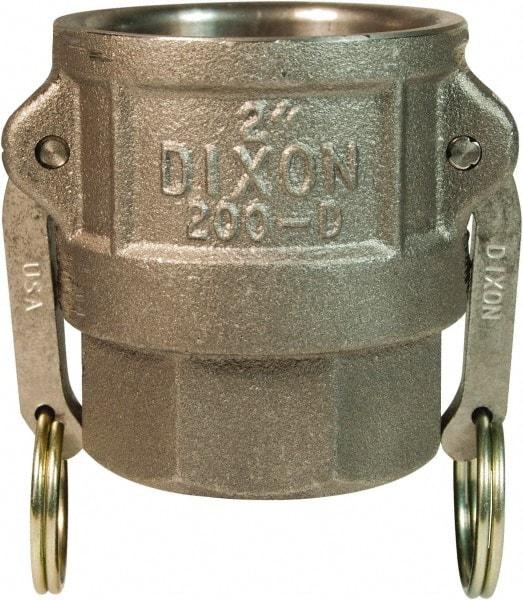 Dixon Valve & Coupling - 4" Ductile Iron Cam & Groove Suction & Discharge Hose Female Coupler Female NPT Thread - Part D, 4" Thread, 100 Max psi - Caliber Tooling