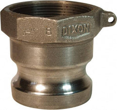 Dixon Valve & Coupling - 4" Malleable Iron Cam & Groove Suction & Discharge Hose Male Adapter Female NPT Thread - Part A, 4" Thread, 100 Max psi - Caliber Tooling