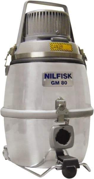 Nilfisk - 3.24 Gal, Aluminum Tank, Dry, Clean Room Vacuum Cleaner - 1.5 hp, 10 Amps - Caliber Tooling