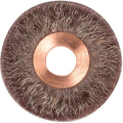 2″ Polyflex Encapsulated Small Diameter Crimped Wire Wheel, .0104″ Steel Fill, 1/2″ Arbor Hole - Caliber Tooling