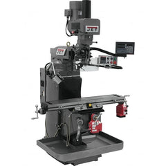 Jet - 9" Table Width x 49" Table Length, Electronic Variable Speed Control, 3 Phase Knee Milling Machine - 3 hp - Caliber Tooling