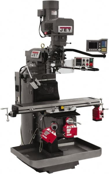 Jet - 9 x 49" 3 hp 230V Electronic Variable Speed Control 3 Phase Knee Milling Machine - Caliber Tooling