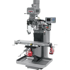 Jet - 9" Table Width x 49" Table Length, Electronic Variable Speed Control, 3 Phase Knee Milling Machine - 3 hp - Caliber Tooling