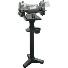 Jet - 8" Wheel Diam x 1" Wheel Width, 1 hp Bench Grinder - 1 Phase, 3,450 Max RPM, 115 Volts - Caliber Tooling