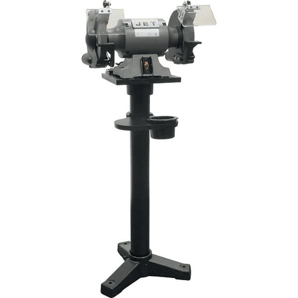 Jet - 10" Wheel Diam x 1" Wheel Width, 1-1/2 hp Bench Grinder - 1 Phase, 1,720 Max RPM, 115 Volts - Caliber Tooling