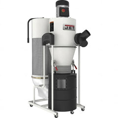 Jet - 1µm, 115 Volt Portable Dust Collector - 22" Long x 47" Deep x 67-9/16" High, 4" Connection Diam, 6,396' per min Air Flow - Caliber Tooling