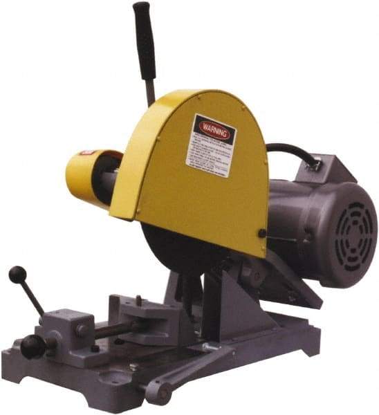 Kalamazoo - 10" Blade Diam, 5/8" Arbor Hole, Straight Chop & Cutoff Saw - 3,450 RPM, 3 hp, 110/220 & 220/440 Volts, 1 or 3 Phase - Caliber Tooling