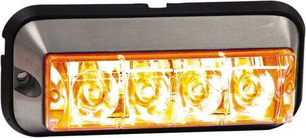 Buyers Products - Quad Flash Rate, Surface Mount Emergency Strobe Light Assembly - Powered by 12 to 24 Volts, Amber - Caliber Tooling