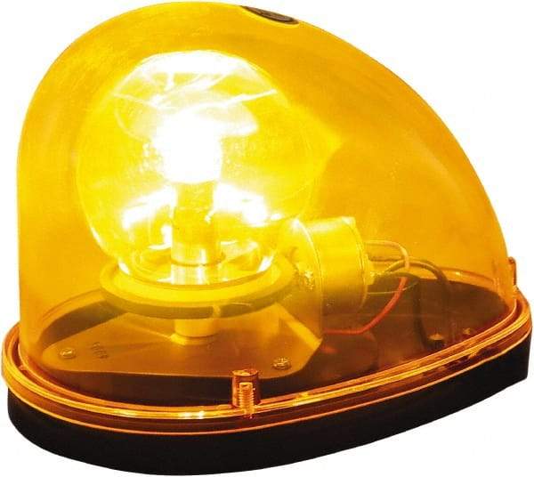 Buyers Products - 90 FPM, Magnetic Mount Emergency Revolving Warning Light Assembly - Powered by 12 Volts, Amber - Caliber Tooling