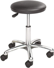 Safco - 19 Inch Wide x 19-1/4 Inch Deep x 21 Inch High, Swivel Base, Lab Stool - Vinyl Seat, Black - Caliber Tooling