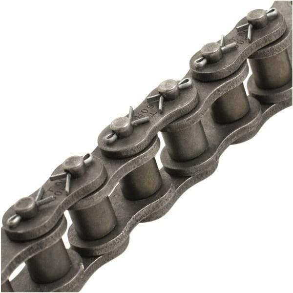 Tritan - 1-3/4" Pitch, ANSI 140, Cottered Single Strand Roller Chain - Chain No. 140C, 38,757 Lb. Capacity, 10 Ft. Long, 1" Roller Diam, 1" Roller Width - Caliber Tooling