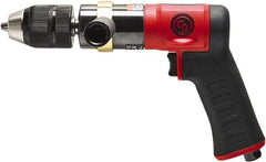 Chicago Pneumatic - 1/2" Keyless Chuck - Pistol Grip Handle, 600 RPM, 0.5 hp, 90 psi - Caliber Tooling