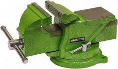 OEM Tools - 4" Jaw Width, 4" Opening Capacity, 1-57/64" Throat Depth, Cast Iron Swivel Bench Vise - Bolt Down Base Attachment - Caliber Tooling