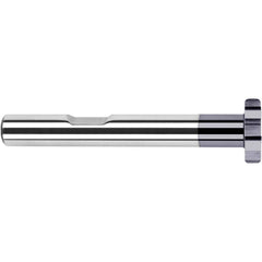 Harvey Tool - 1" Cut Diam, 5/64" Cut Width, 1/2" Shank, Straight-Tooth Woodruff Keyseat Cutter - Exact Industrial Supply