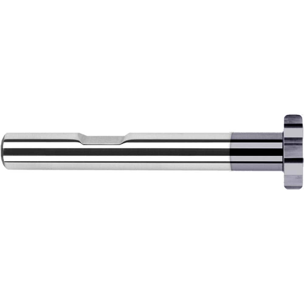 Harvey Tool - 1" Cut Diam, 1/4" Cut Width, 1/2" Shank, Straight-Tooth Woodruff Keyseat Cutter - Exact Industrial Supply