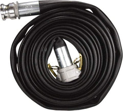 Dixon Valve & Coupling - 1-1/2" ID, 225 Working psi, White Polyester/Rubber Fire Hose, Single Jacket - Male x Female NST (NH) Ends, 50' Long, 675 Burst psi - Caliber Tooling