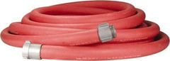 Dixon Valve & Coupling - 1-1/2" ID, 225 Working psi, Orange Polyester/Rubber Fire Hose, Single Jacket - Male x Female NST (NH) Ends, 50' Long, 675 Burst psi - Caliber Tooling