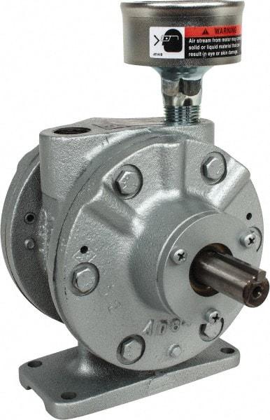 Gast - 4 hp Reversible Foot Air Actuated Motor - 3,000 Max RPM, 1.39" Shaft Length, 7.47" OAL, 5/8" Shaft Diam - Caliber Tooling