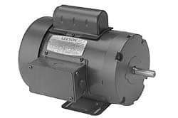 Leeson - 1 Max hp, 1,140 Max RPM, Electric AC DC Motor - 115, 230 V Input, Single Phase, 145T Frame - Caliber Tooling