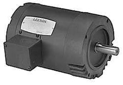 Leeson - 1/3 Max hp, 3,450 Max RPM, Electric AC DC Motor - 208-230/460 V Input, Three Phase, 56C Frame - Caliber Tooling