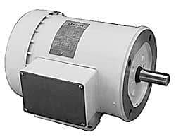 Leeson - 1/2 Max hp, 3,450 Max RPM, Electric AC DC Motor - 208-230/460 V Input, Three Phase, D56C Frame - Caliber Tooling