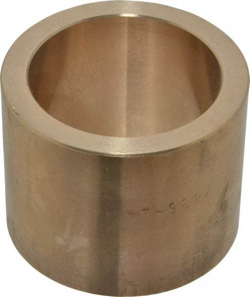 Made in USA - 1-3/4" Inside x 2-1/4" Outside Diam, Cast Bronze Sleeve Bearing - 1-3/4" OAL - Caliber Tooling