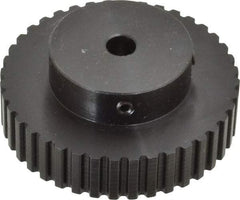 Power Drive - 40 Tooth, 5/16" Inside x 2.526" Outside Diam, Timing Belt Pulley - 1/4, 3/8" Belt Width, 2.546" Pitch Diam, Steel & Cast Iron - Caliber Tooling