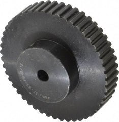 Power Drive - 48 Tooth, 5/16" Inside x 3.036" Outside Diam, Timing Belt Pulley - 1/4, 3/8" Belt Width, 3.056" Pitch Diam, Steel & Cast Iron - Caliber Tooling