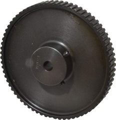 Power Drive - 72 Tooth, 3/8" Inside x 4.564" Outside Diam, Timing Belt Pulley - 1/4, 3/8" Belt Width, 4.584" Pitch Diam, Steel & Cast Iron - Caliber Tooling