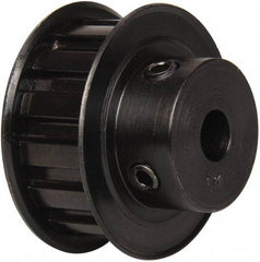 Power Drive - 14 Tooth, 3/8" Inside x 1.641" Outside Diam, Timing Belt Pulley - 1/2" Belt Width, 1.671" Pitch Diam, Steel & Cast Iron - Caliber Tooling