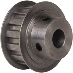 Power Drive - 14 Tooth, 1/2" Inside x 1.641" Outside Diam, Timing Belt Pulley - 1/2" Belt Width, 1.671" Pitch Diam, Steel & Cast Iron - Caliber Tooling