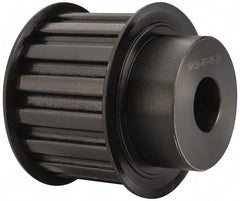 Power Drive - 16 Tooth, 3/4" Inside x 2.492" Outside Diam, Timing Belt Pulley - 1-1/2" Belt Width, 2.546" Pitch Diam, Steel & Cast Iron - Caliber Tooling