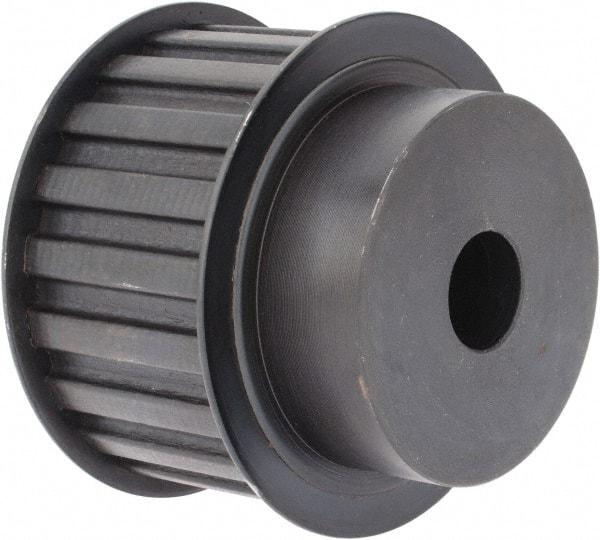 Power Drive - 20 Tooth, 3/4" Inside x 3.129" Outside Diam, Timing Belt Pulley - 1-1/2" Belt Width, 3.183" Pitch Diam, Steel & Cast Iron - Caliber Tooling