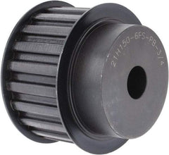 Power Drive - 21 Tooth, 3/4" Inside x 3.288" Outside Diam, Timing Belt Pulley - 1-1/2" Belt Width, 3.342" Pitch Diam, Steel & Cast Iron - Caliber Tooling